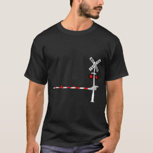 Eisenbahnüberquerung Rrier Sign Halloween Kostüm D T-Shirt