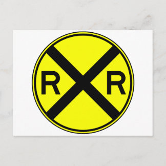 Eisenbahnüberquerung Warning Street Signalzug Postkarte