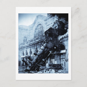 Eisenbahnunfall am Montparnasse, 22. Oktober 1895 Postkarte