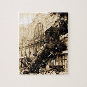 Eisenbahnunfall von Montparnasse 1895 Vintage Puzzle