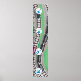 Eisenbahnwachstumsdiagramm Poster