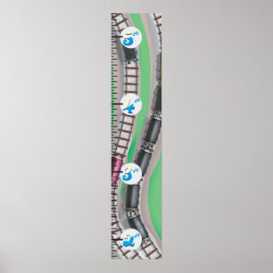 Eisenbahnwachstumsdiagramm Poster