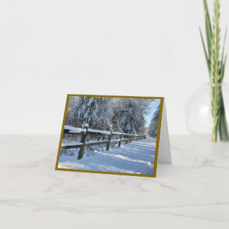 Eisenbahnweg Winterwanderkarte Dankeskarte