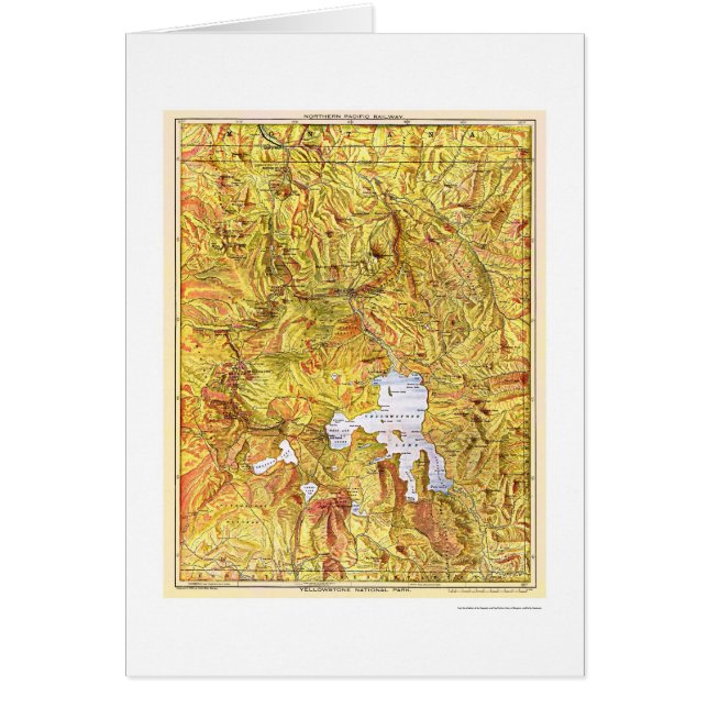 Eisenbahnyellowstone-Karte 1903 (Vorne)