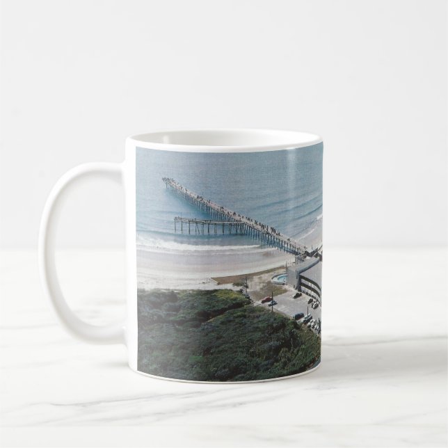 Eisendamer-Pier, North Carolina Vintage Postkarte Kaffeetasse (Links)