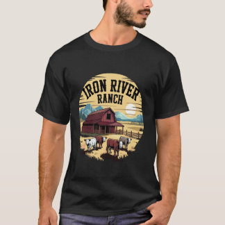 Eisenfluss Ranch Western Farm Rindvieh Viehbestand T-Shirt