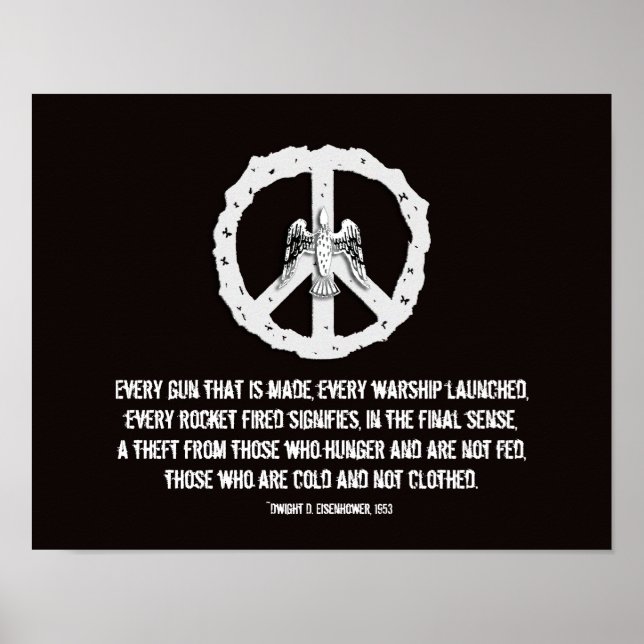 Eisenhower Quotation Peace Poster Print (Vorne)