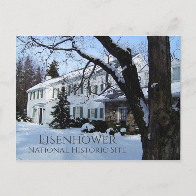 Eisenhower Zuhause, Winter, Gettysburg, PA Postkarte (Vorderseite)