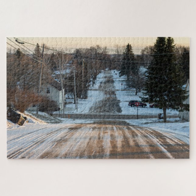 Eisenhut, Michigan im Winter Puzzle (Horizontal)