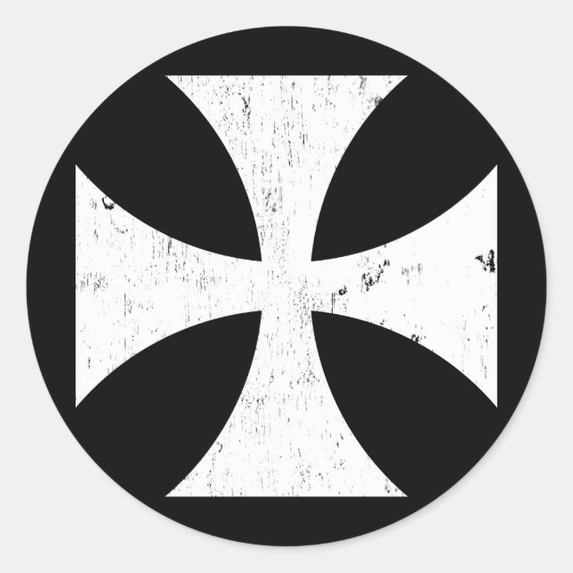 Eisenkreuz - Deutsche/Deutschland Bundeswehr Runder Aufkleber (Vorderseite)