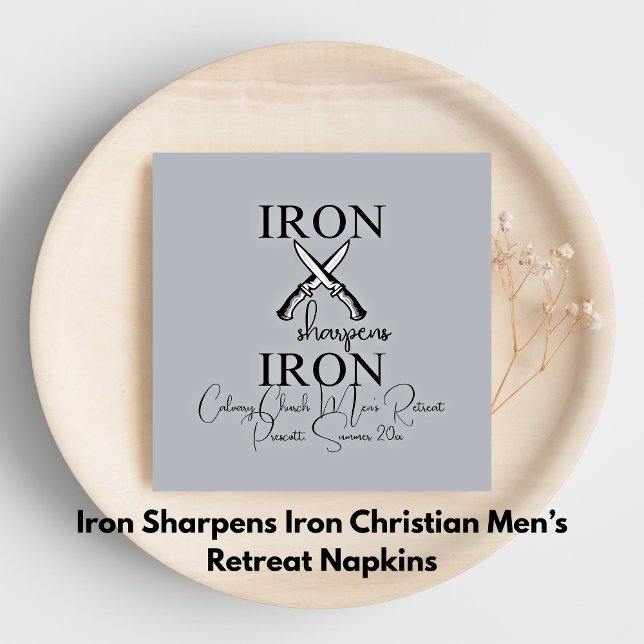 Eisenschärfe Christlich Serviette (Iron sharpens Iron Knife Christian Napkins)