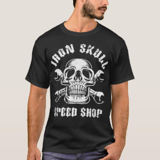 Eisenskur-Schnürladen Skull durch Crosse gestört T-Shirt