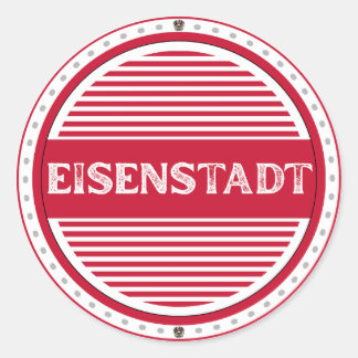 Eisenstadt City Pride Emblem – Österreichische Ide Runder Aufkleber