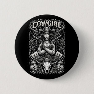 Eiserne Cowgirl Button