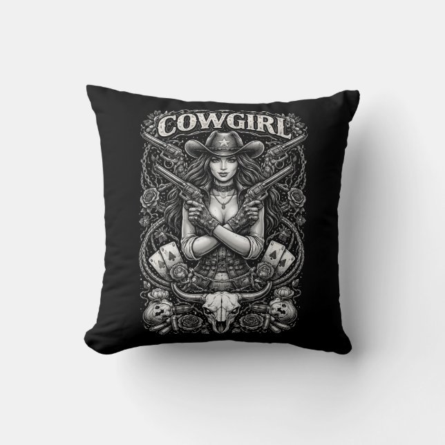 Eiserne Cowgirl Kissen (Vorderseite)