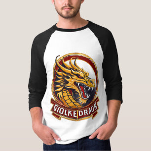 Eiserne Goldene-Drache-Ohrringe T-Shirt
