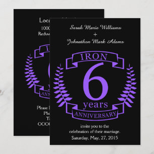 Eiserne Hochzeit 6 Jahre Einladung