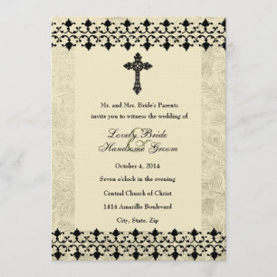 Eiserne keltische Kreuz-Hochzeitseinladung Einladung