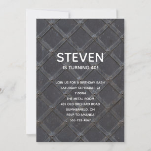 Eiserne Metallgitter-Gitterrahmen Geburtstag Einladung