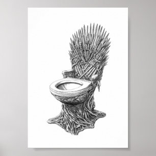 Eiserner Thron Toilette – Lustiges Game of Thrones Poster