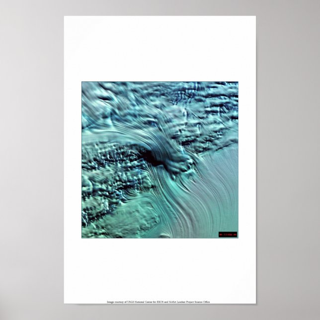 Eisfall, Lambert Glacier, Antarktis Poster (Vorne)