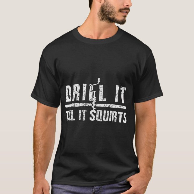 Eisfischen Angeln T-Shirt (Vorderseite)