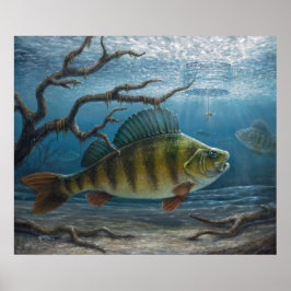 Eisfischen auf Barsche Poster