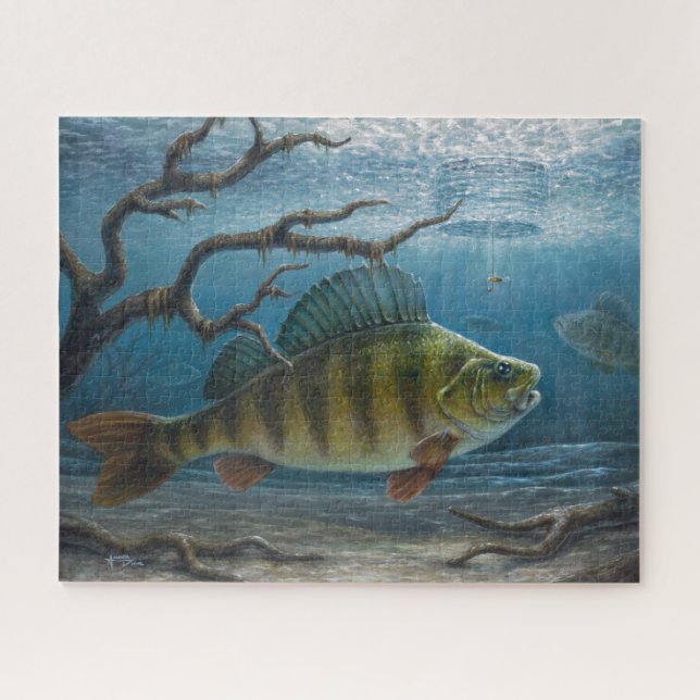 Eisfischen auf Barsche Puzzle (Horizontal)