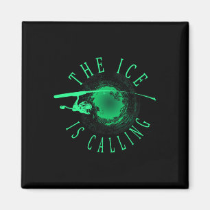 Eisfischen - Das Eis ruft - Eisfischer Magnet
