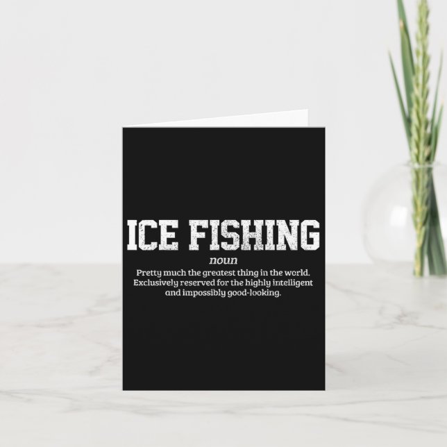 Eisfischen Definition Funny Ice Fisherman Gift Karte (Vorderseite)