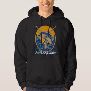 Eisfischen Lebensstil Angler Gewohnheiten Fisch Ho Hoodie
