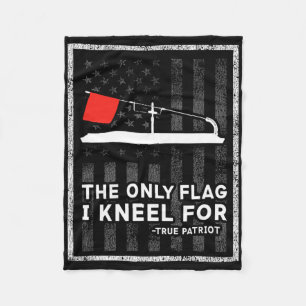 Eisfischen Tip Up Die einzige Flagge, für die ich  Fleecedecke