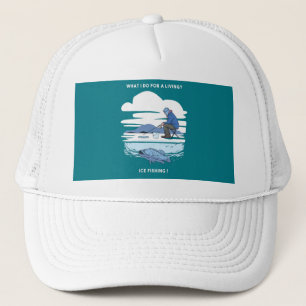 Eisfischen - Winterangler-Design Truckerkappe