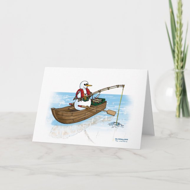 Eisfischerei Dankeskarte (Vorderseite)