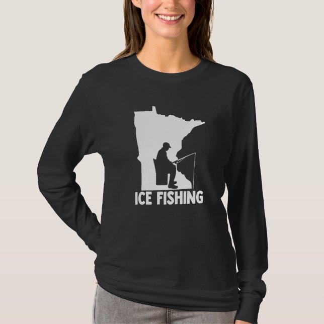Eisfischerei, grafischer Hochseefang, Eisfischerei T-Shirt (Vorderseite)