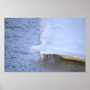 Eisformation mit Wasser Poster
