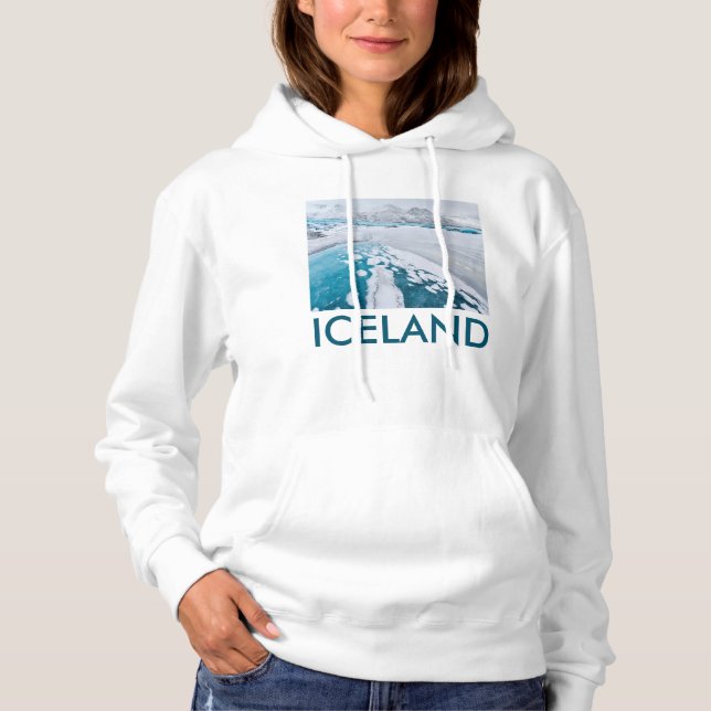Eisgefrorenes Gletschereis, Island Hoodie (Vorderseite)