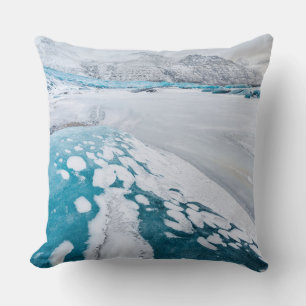 Eisgefrorenes Gletschereis, Island Kissen