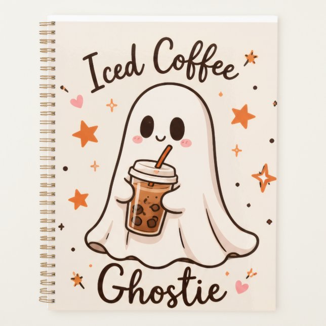 Eisgekühlter Kaffee-Geist - Süßes Halloween  Planer (Vorderseite)