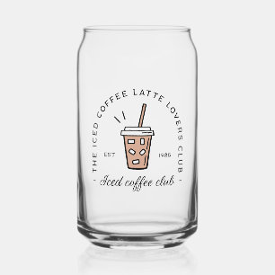 Eisgekühlter Kaffee-Latte-Liebhaber-Club ästhetisc Dosenglas