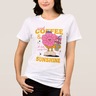 Eisgekühltes Kaffee-Und-Sonnenschein-T-Shirt, Retr Tri-Blend Shirt