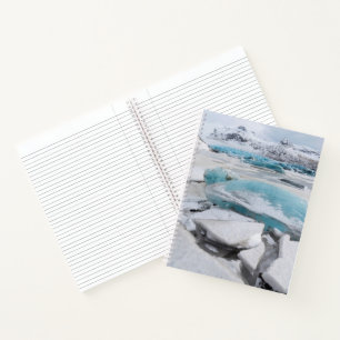 Eisglaziale Formationen im Winter Notizbuch