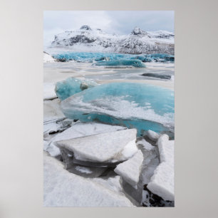 Eisglaziale Formationen im Winter Poster