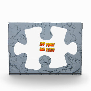 Eisgrenze Puzzle Stückkruste. Fotoblock