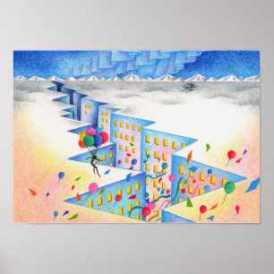 Eisgrund. Stadt der Gletscherspalten. Poster
