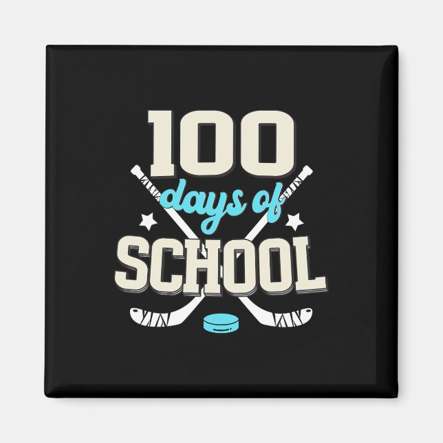 Eishockey 100 Tage der Schule 100. Schultag Magnet (Vorne)