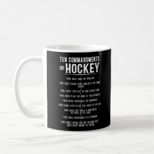 Eishockey 10 Gebote Hockey Vintag Kaffeetasse