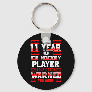 Eishockey 11. Geburtstagsfeier Spieler Sportteam Schlüsselanhänger