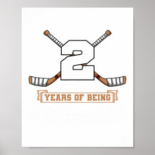 Eishockey 2. Geburtstag Sport-Themenparty Ziel Te Poster