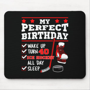 Eishockey 40. Perfekter Geburtstagparty-Spieler Sp Mousepad
